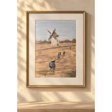 “Autumn, Somewhere in England” – Original Oil Painting on Paper, English Countryside with Sheep and Windmill | Marina Stognieva “Autumn, Somewhere in England” – Original Oil Painting on Paper, English Countryside with Sheep and Windmill | Marina Stognieva